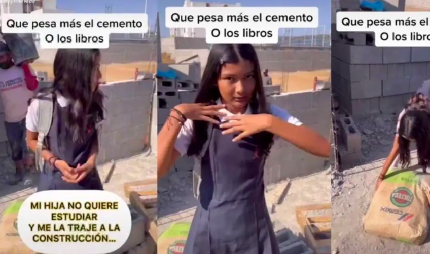 Por querer dejar la escuela para ser influencer, albañil da lección a ...